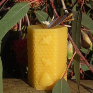 Beeswax candle - Hexagonal Pillar - 8cm