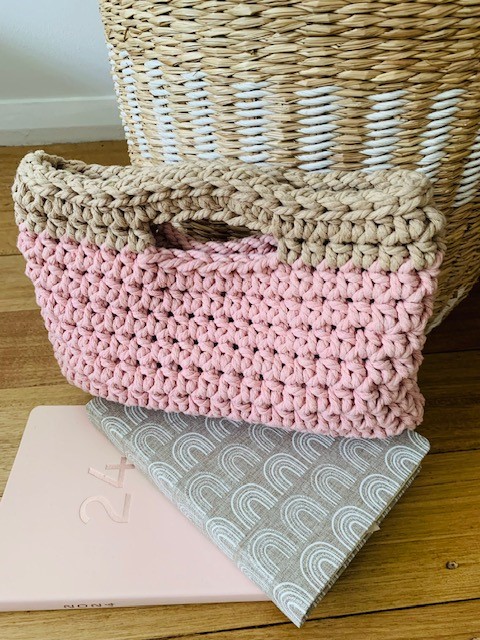 Chelsea Clutch Bag - Pink/Beige