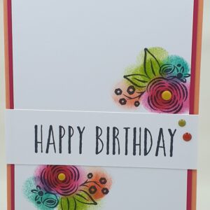 Orange & Pink Birthday Card
