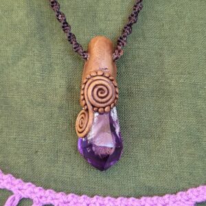 Amethyst Infinity Crystal Pendant