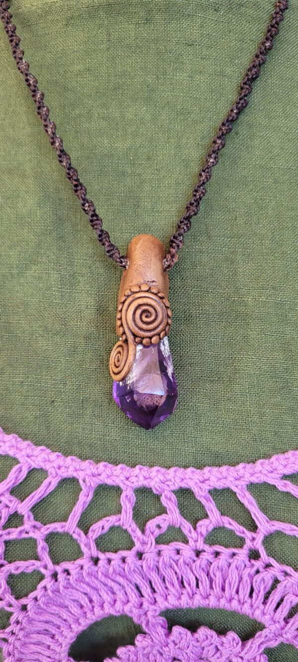 Amethyst Infinity Crystal Pendant