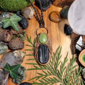 Nephrite Jade and Black Tourmaline