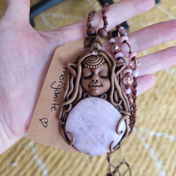 Kunzite Elf Crystal Pendant
