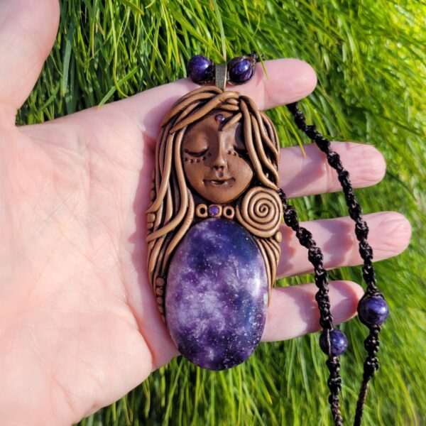 Lepidolite Faerie Pendant