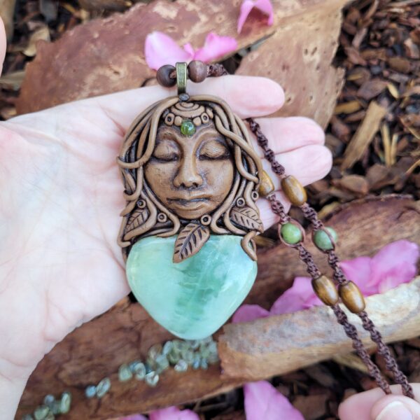 New Jade Goddess Gemstone Pendant