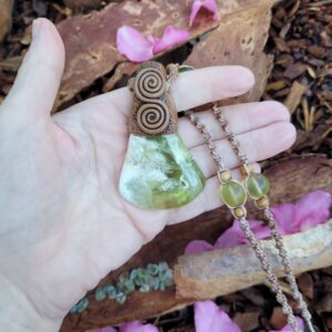 Prehnite Crystal Pendant