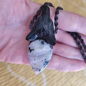 Moonstone Wolf Pendant