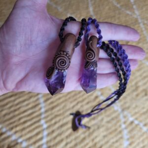 SMALL Amethyst Point Crystal Pendant