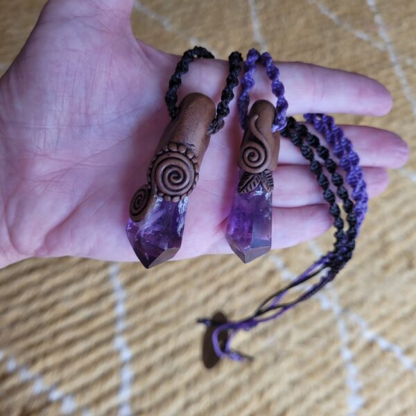 SMALL Amethyst Point Crystal Pendant